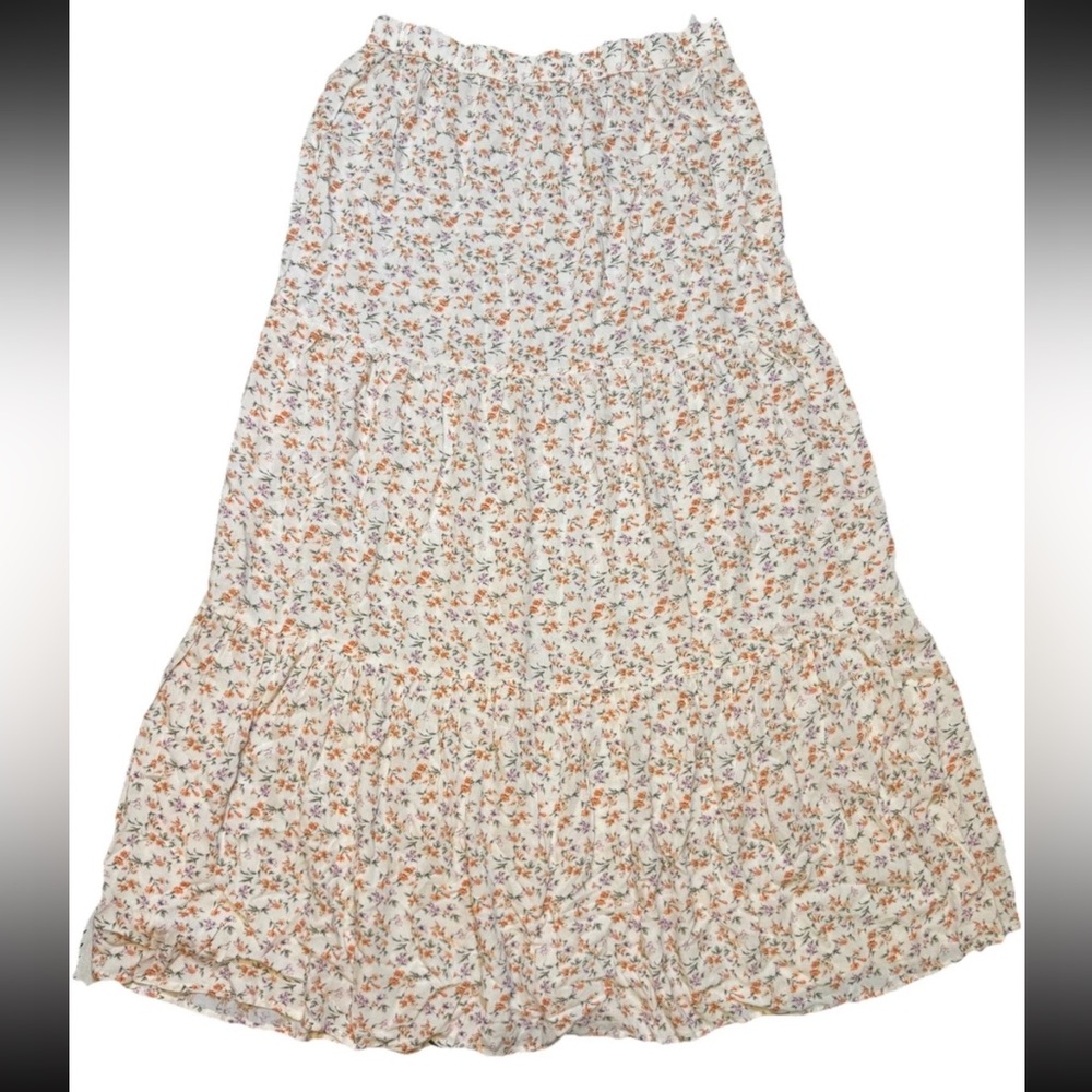 American Eagle Tiered Maxi Skirt Women’s Large Floral Cottagecore